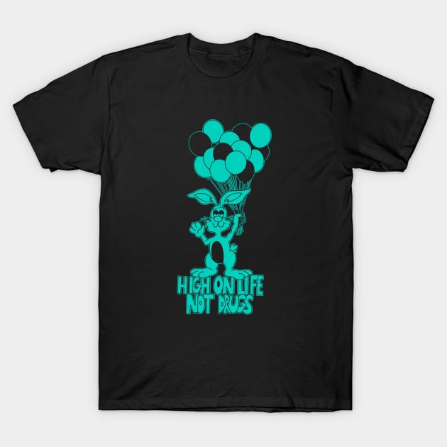 High On Life (One Color) - Retro Styled Design T-Shirt by sombreroinc